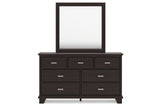 Covetown Dark Brown Dresser and Mirror -  Ashley - Luna Furniture