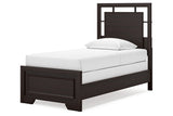 Covetown Dark Brown Twin Panel Bed -  Ashley - Luna Furniture