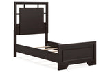 Covetown Dark Brown Twin Panel Bed -  Ashley - Luna Furniture