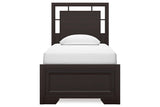 Covetown Dark Brown Twin Panel Bed -  Ashley - Luna Furniture