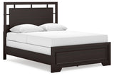 Covetown Dark Brown Queen Panel Bed -  Ashley - Luna Furniture