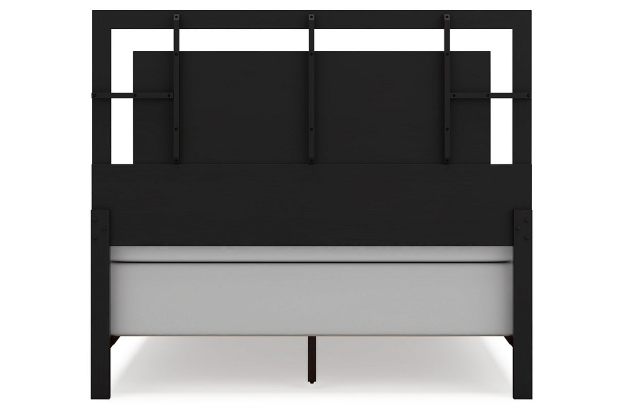 Covetown Dark Brown Queen Panel Bed -  Ashley - Luna Furniture