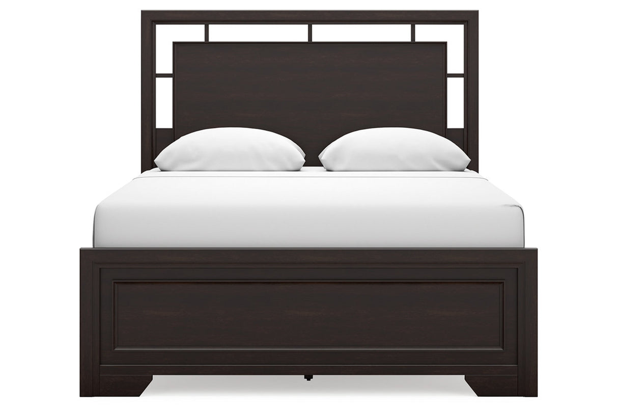 Covetown Dark Brown Queen Panel Bed -  Ashley - Luna Furniture