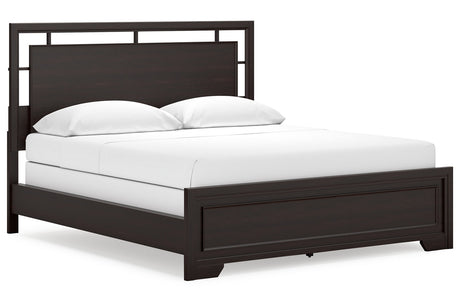 Covetown Dark Brown California King Panel Bed -  Ashley - Luna Furniture