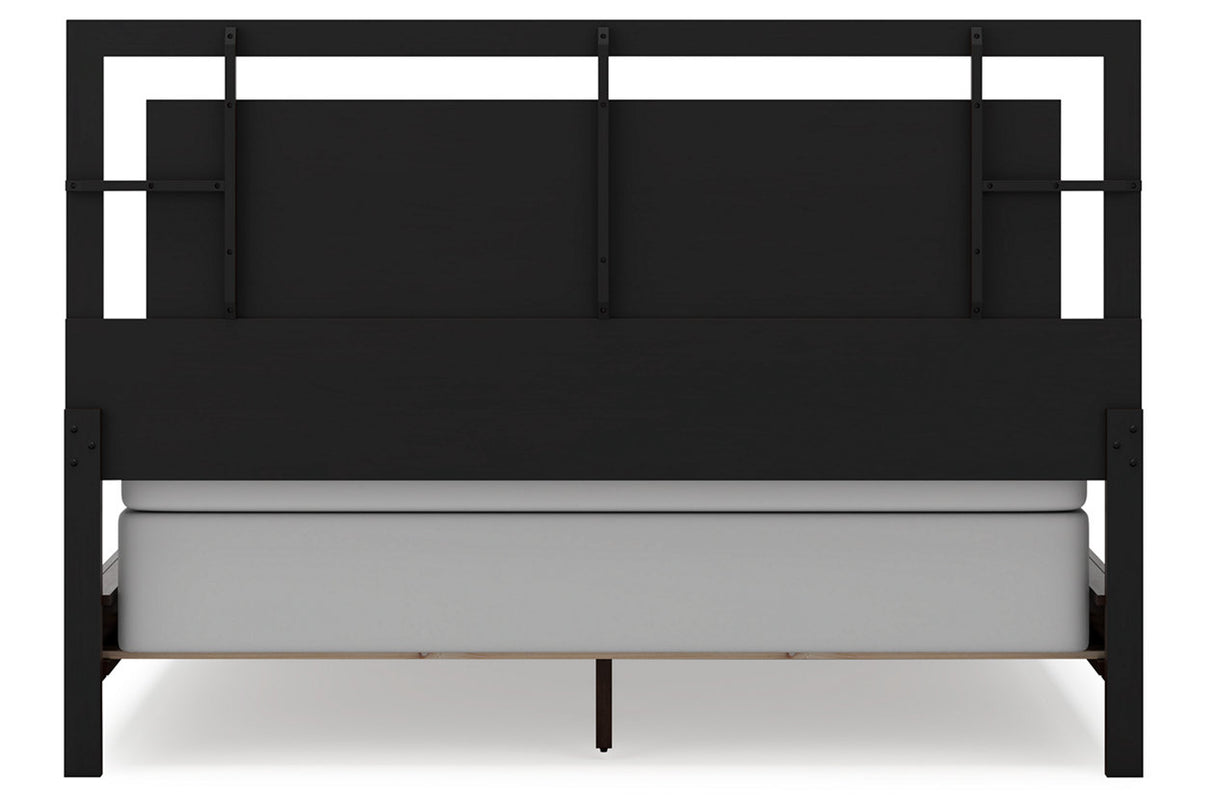 Covetown Dark Brown California King Panel Bed -  Ashley - Luna Furniture