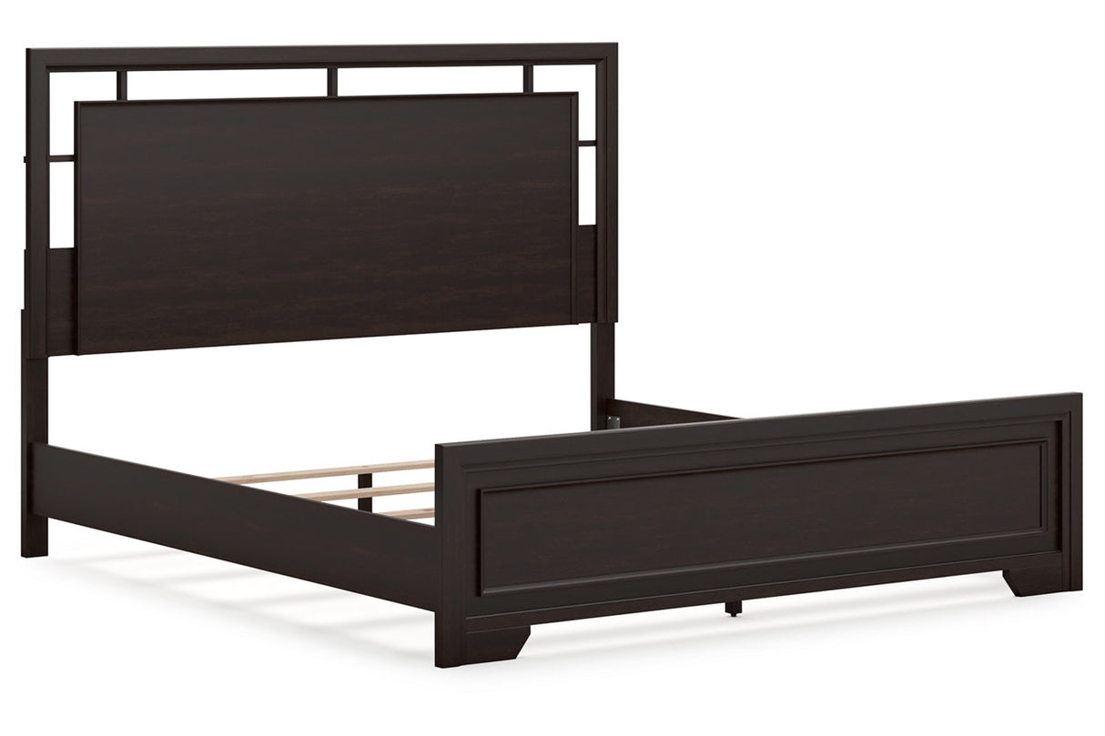 Covetown Dark Brown King Panel Bed from Ashley - Luna Furniture