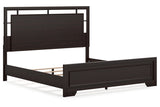 Covetown Dark Brown King Panel Bed from Ashley - Luna Furniture