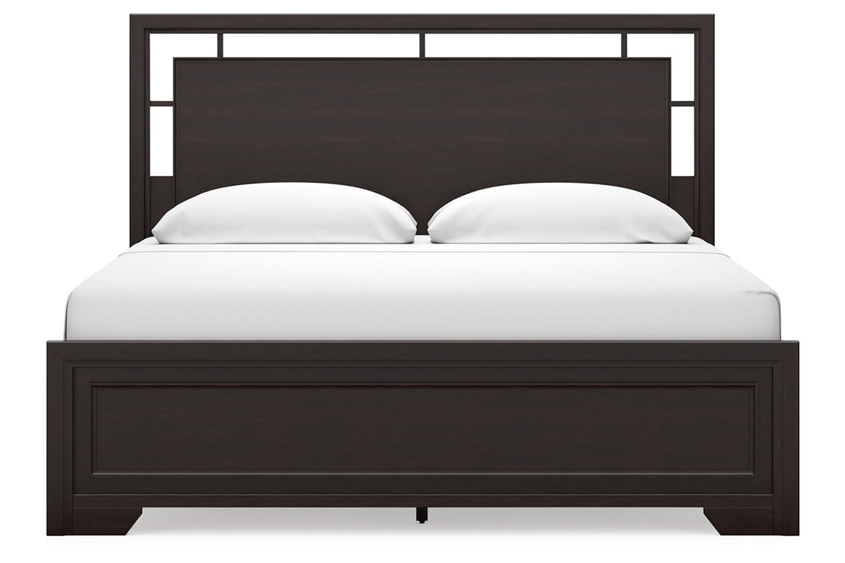 Covetown Dark Brown King Panel Bed from Ashley - Luna Furniture