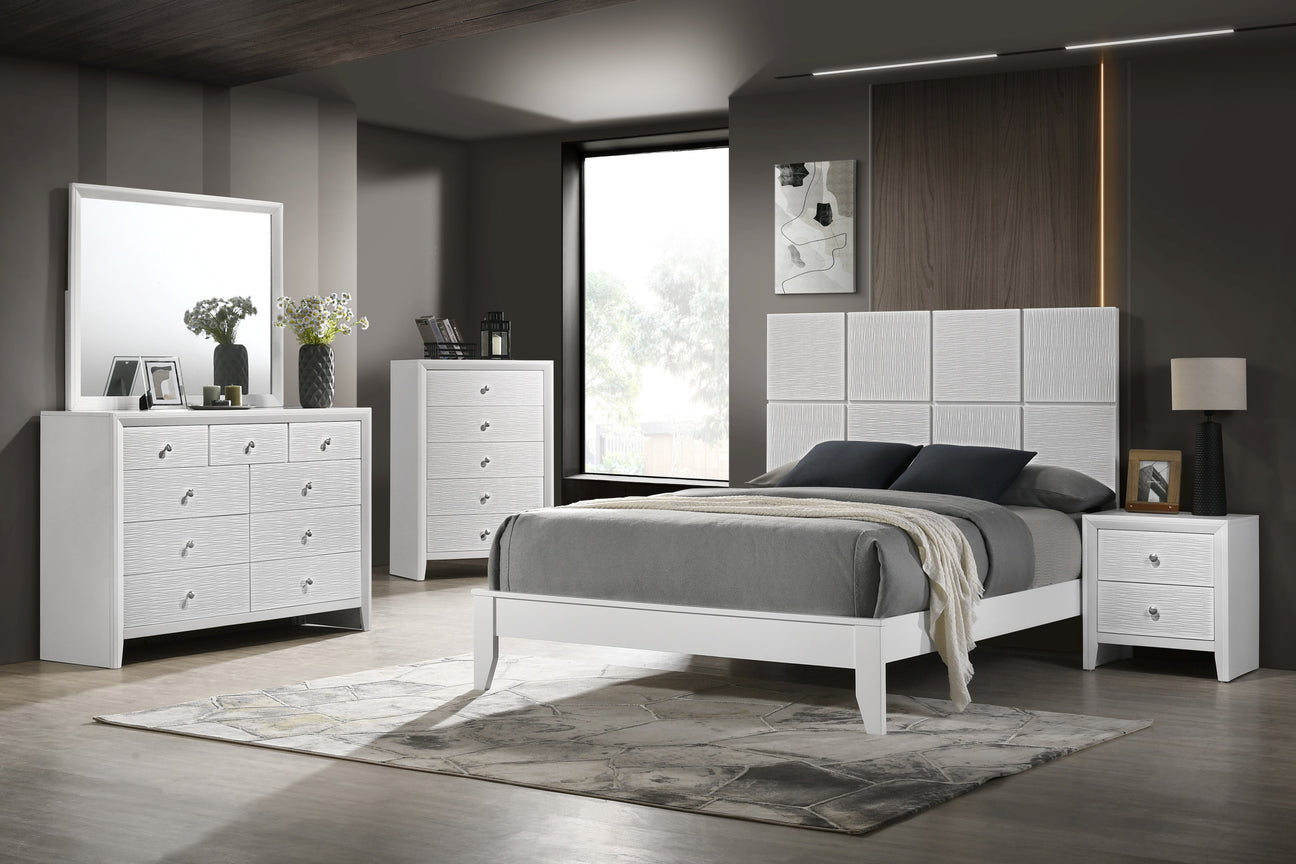 Denker White Panel Bedroom Set from Crown Mark - Luna Furniture