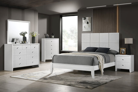 Denker White Panel Bedroom Set -  Crown Mark - Luna Furniture