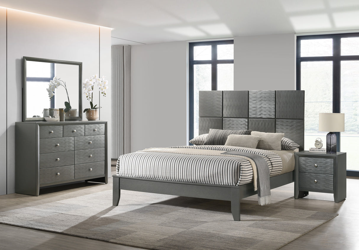 Denker Gunmetal Panel Youth Bedroom Set -  Crown Mark - Luna Furniture