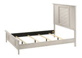 Sarter White King Panel Bed -  Crown Mark - Luna Furniture