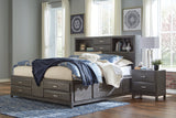 Caitbrook Gray California King Storage Bed with 8 Drawers -  Ashley - Luna Furniture