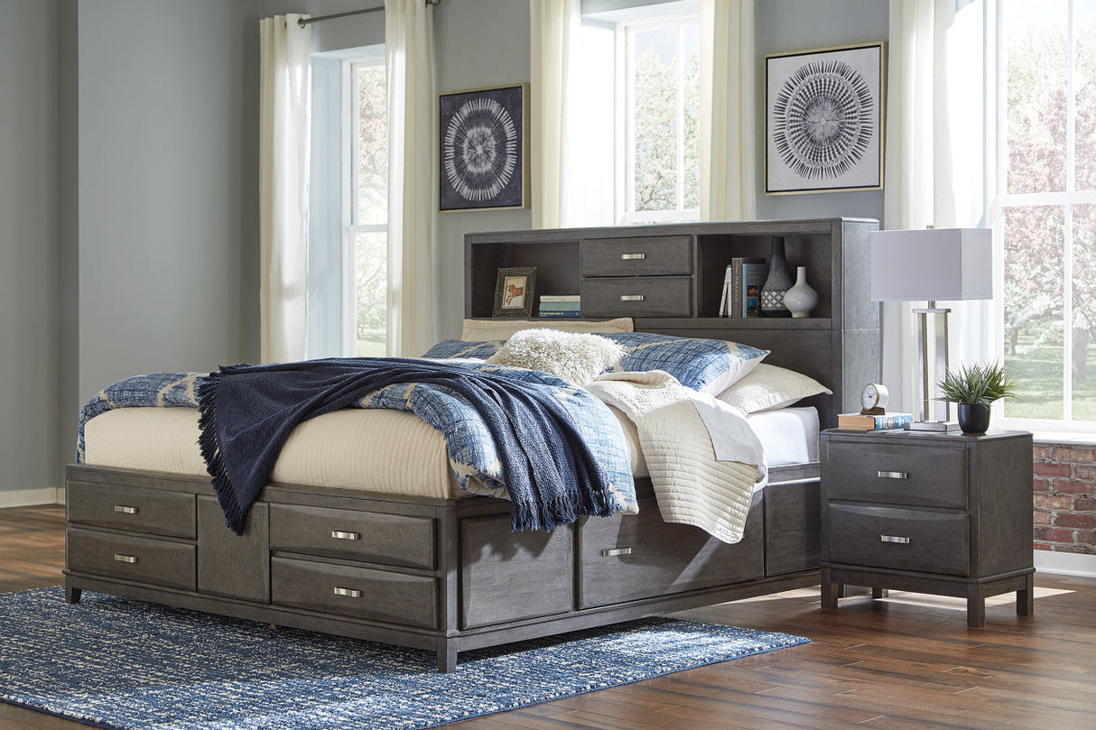 Caitbrook Gray Queen Storage Bed with 8 Drawers -  Ashley - Luna Furniture