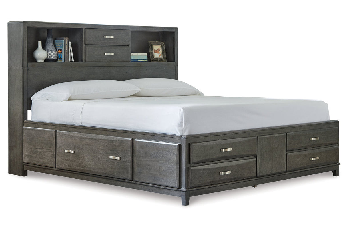 Caitbrook Gray Queen Storage Bed with 8 Drawers -  Ashley - Luna Furniture