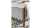 Lyncott Brown Queen Upholstered Panel Bed -  Ashley - Luna Furniture