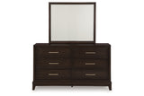 Neymorton Dark Grayish Brown Dresser and Mirror from Ashley - Luna Furniture