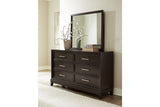 Neymorton Dark Grayish Brown Dresser and Mirror from Ashley - Luna Furniture