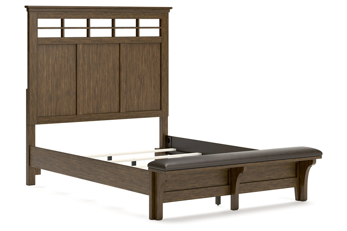 Shawbeck Dark Brown Queen Panel Bed -  Ashley - Luna Furniture