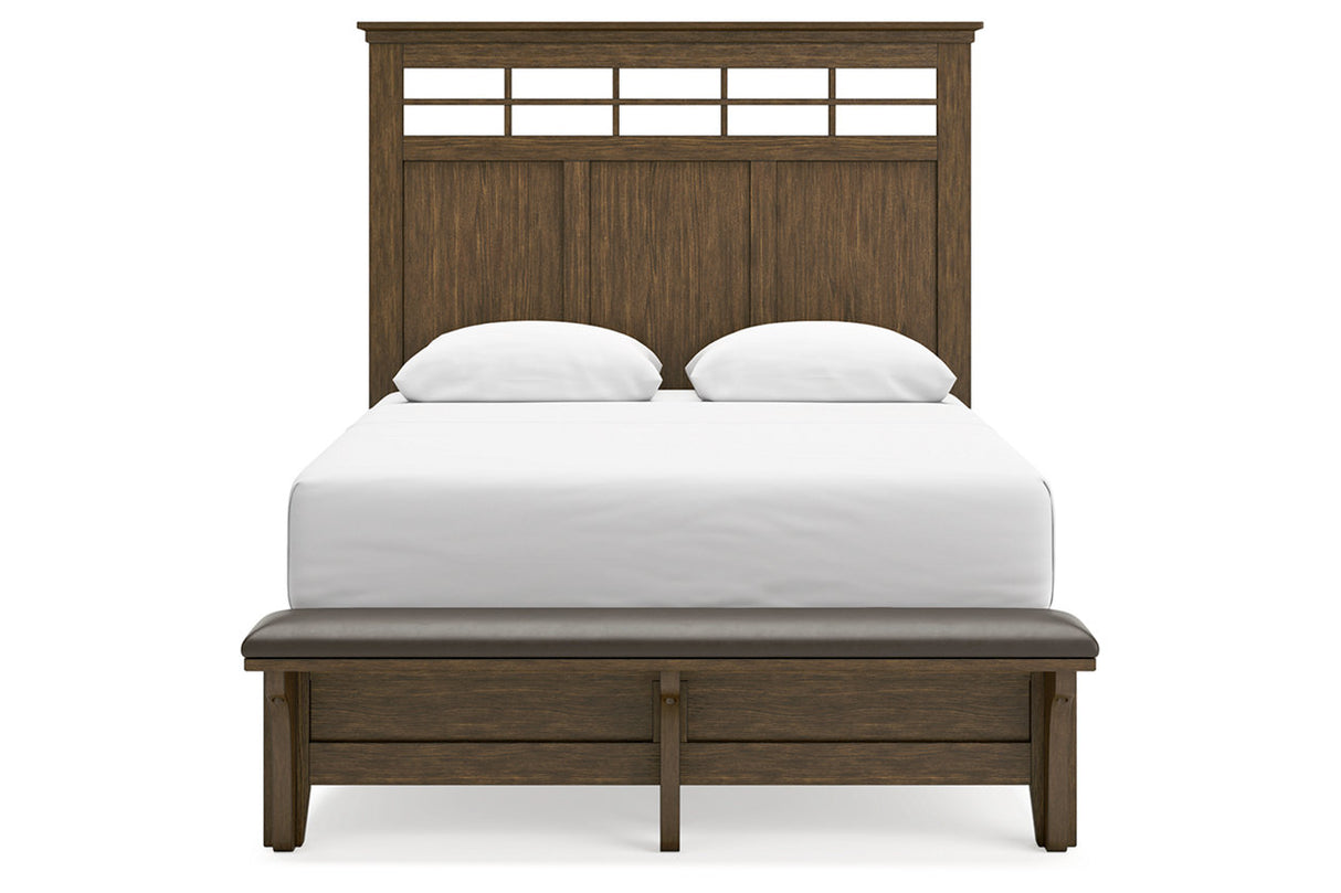 Shawbeck Dark Brown Queen Panel Bed -  Ashley - Luna Furniture