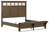 Shawbeck Dark Brown King Panel Bed -  Ashley - Luna Furniture