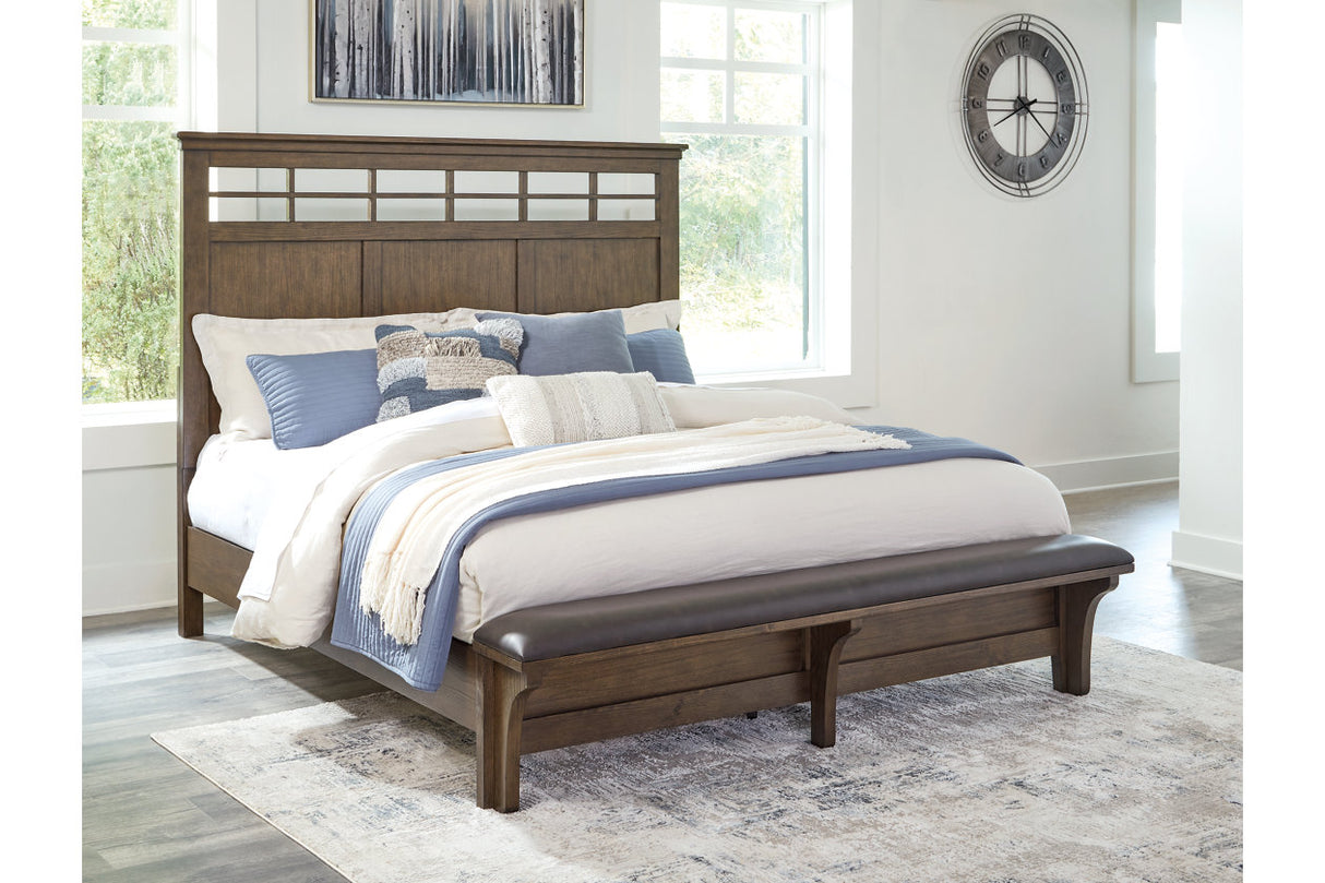 Shawbeck Dark Brown California King Panel Bed from Ashley - Luna Furniture