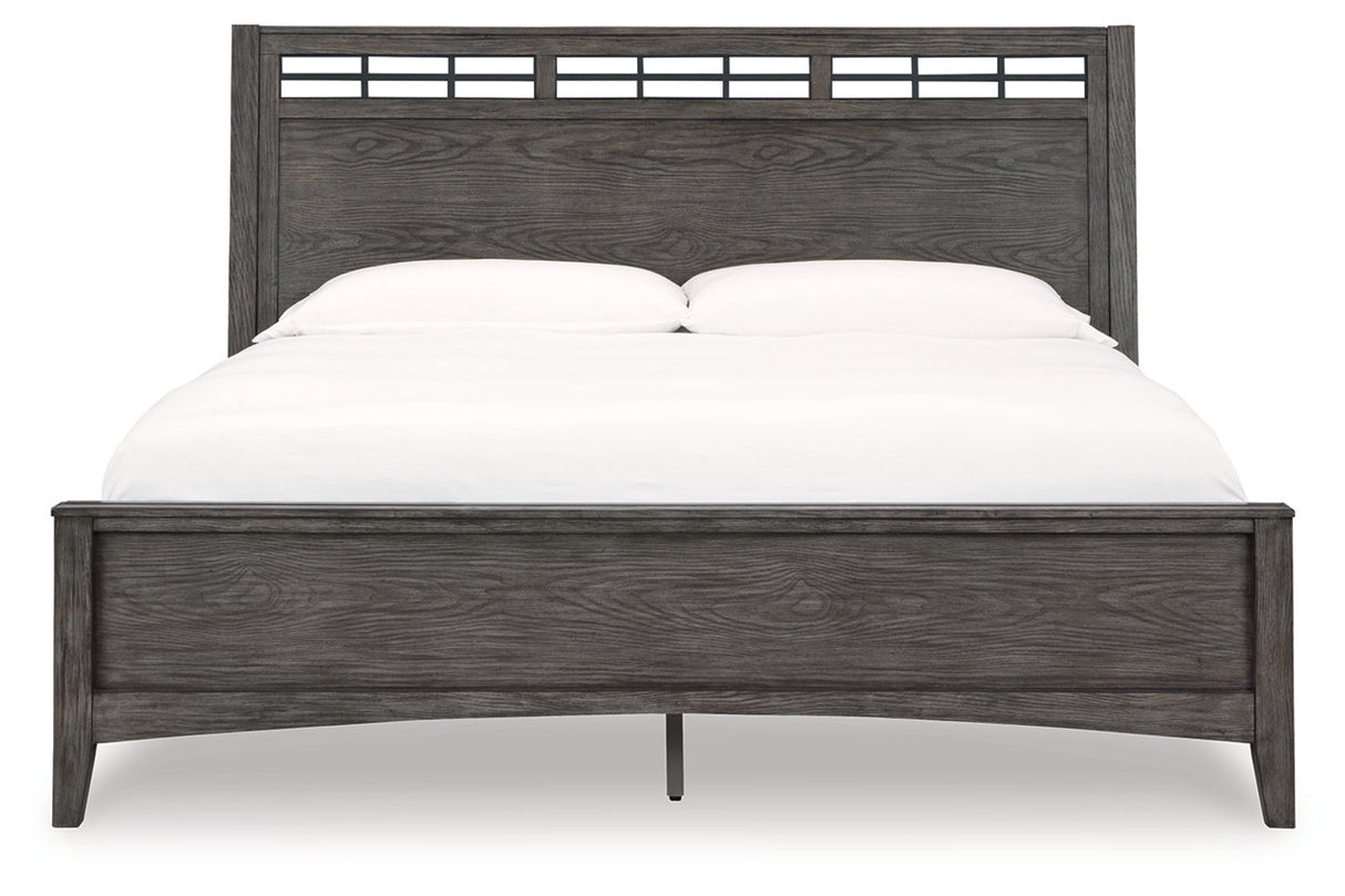 Montillan Grayish Brown Queen Panel Bed -  Ashley - Luna Furniture