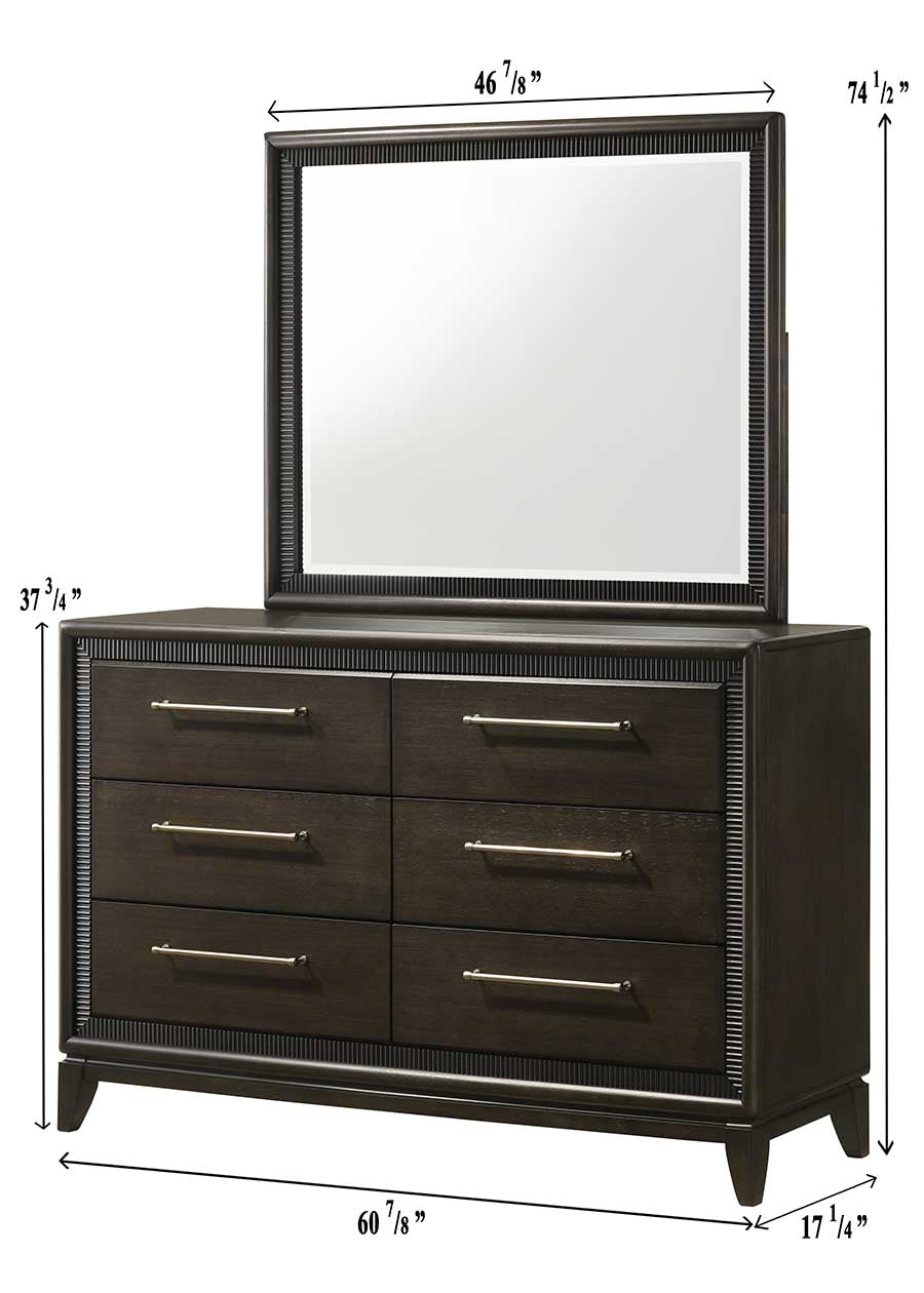 Saratoga Brown Dresser -  Crown Mark - Luna Furniture