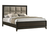 Saratoga Brown Queen Upholstered Panel Bed -  Crown Mark - Luna Furniture