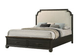 Hamilton Dark Brown Upholstered Storage Platform Bedroom Set -  Crown Mark - Luna Furniture