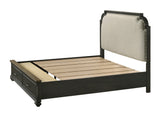 Hamilton Dark Brown Queen Upholstered Storage Platform Bed -  Crown Mark - Luna Furniture