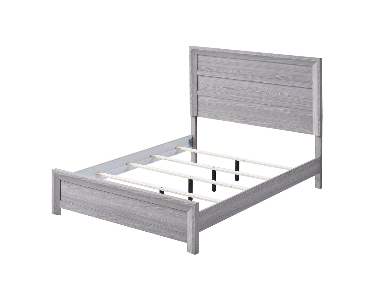 Adelaide Driftwood Queen Panel Bed -  Crown Mark - Luna Furniture