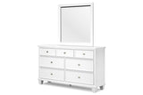 Fortman White Dresser and Mirror -  Ashley - Luna Furniture