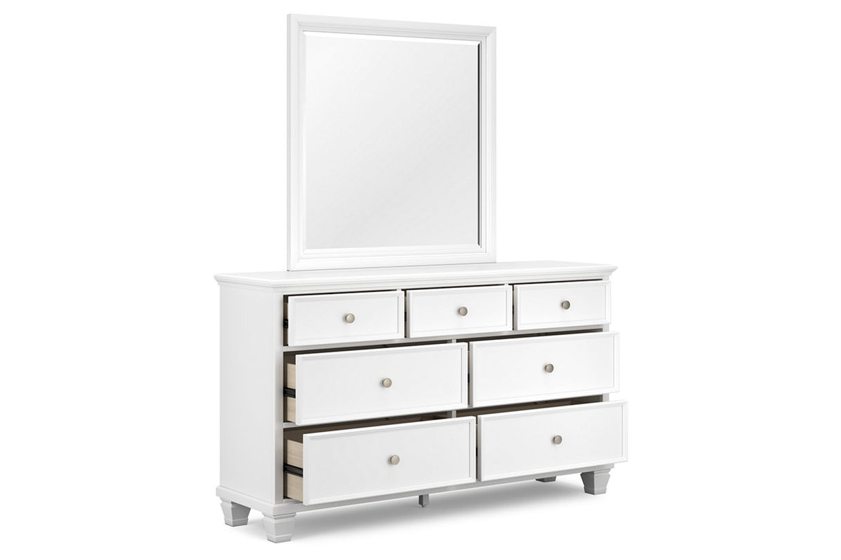 Fortman White Dresser and Mirror -  Ashley - Luna Furniture