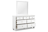 Fortman White Dresser and Mirror -  Ashley - Luna Furniture