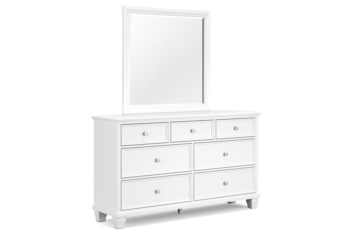 Fortman White Dresser and Mirror -  Ashley - Luna Furniture