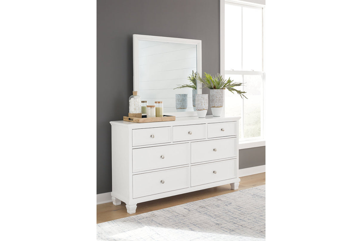 Fortman White Dresser and Mirror -  Ashley - Luna Furniture