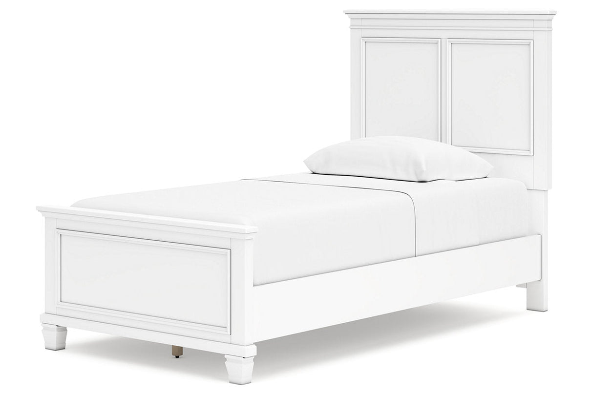 Fortman White Twin Panel Bed -  Ashley - Luna Furniture