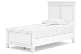 Fortman White Twin Panel Bed from Ashley - Luna Furniture