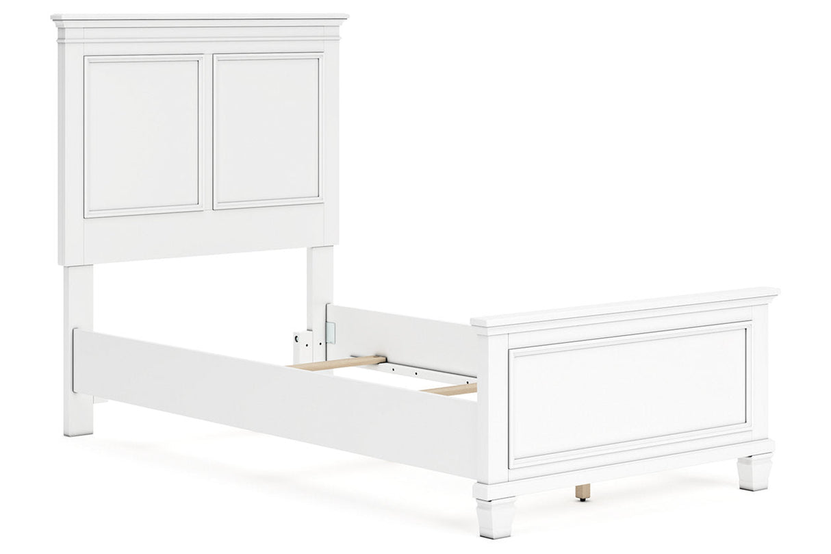 Fortman White Twin Panel Bed from Ashley - Luna Furniture