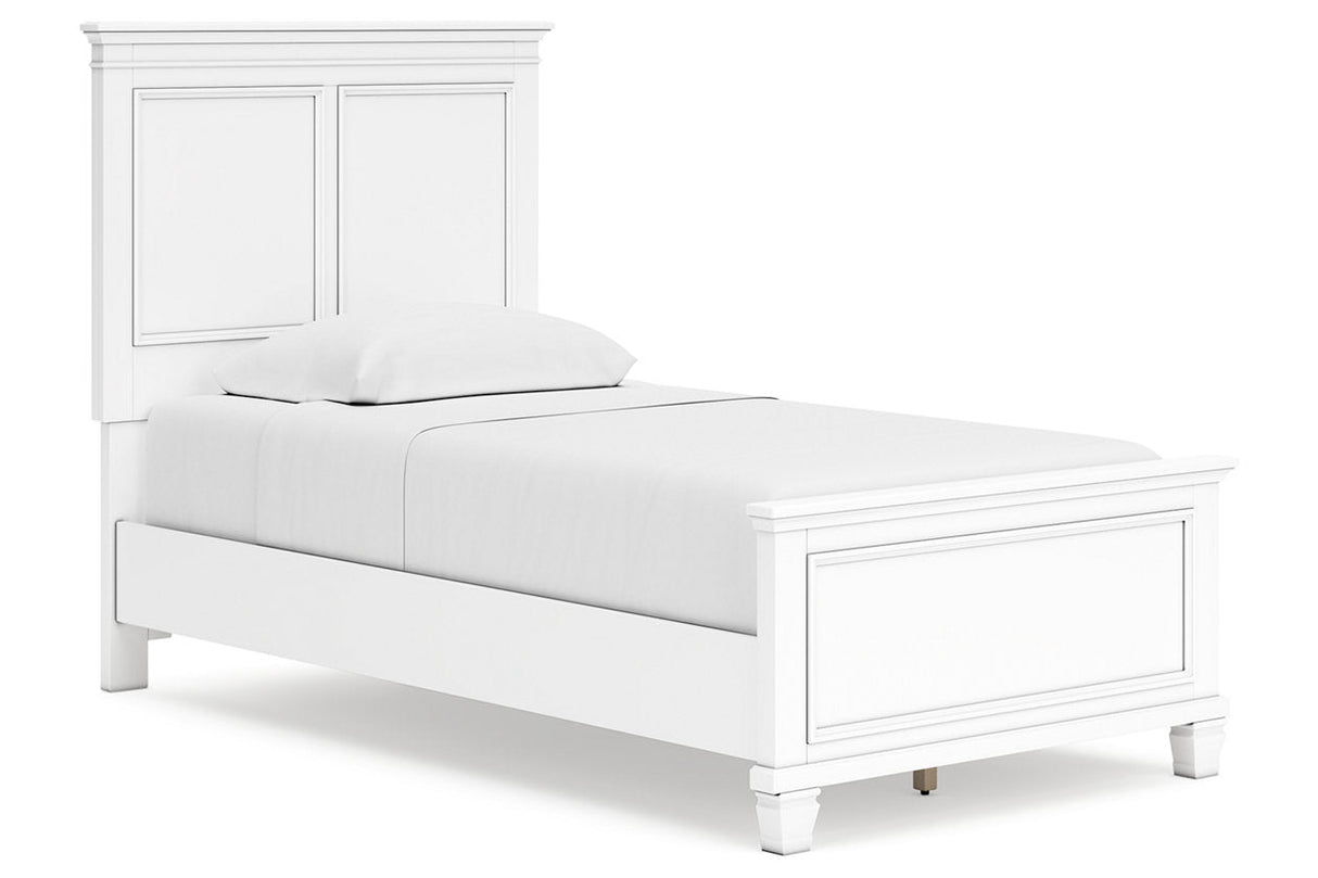 Fortman White Twin Panel Bed -  Ashley - Luna Furniture