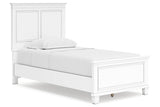 Fortman White Twin Panel Bed -  Ashley - Luna Furniture