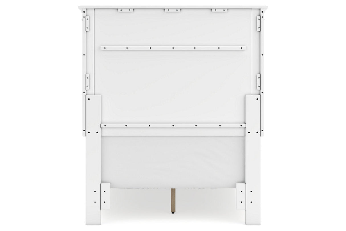 Fortman White Twin Panel Bed -  Ashley - Luna Furniture