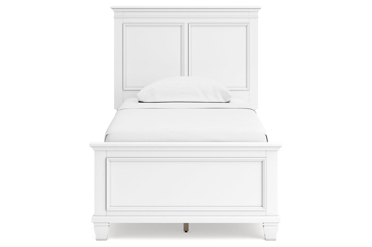 Fortman White Twin Panel Bed from Ashley - Luna Furniture