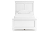 Fortman White Twin Panel Bed from Ashley - Luna Furniture