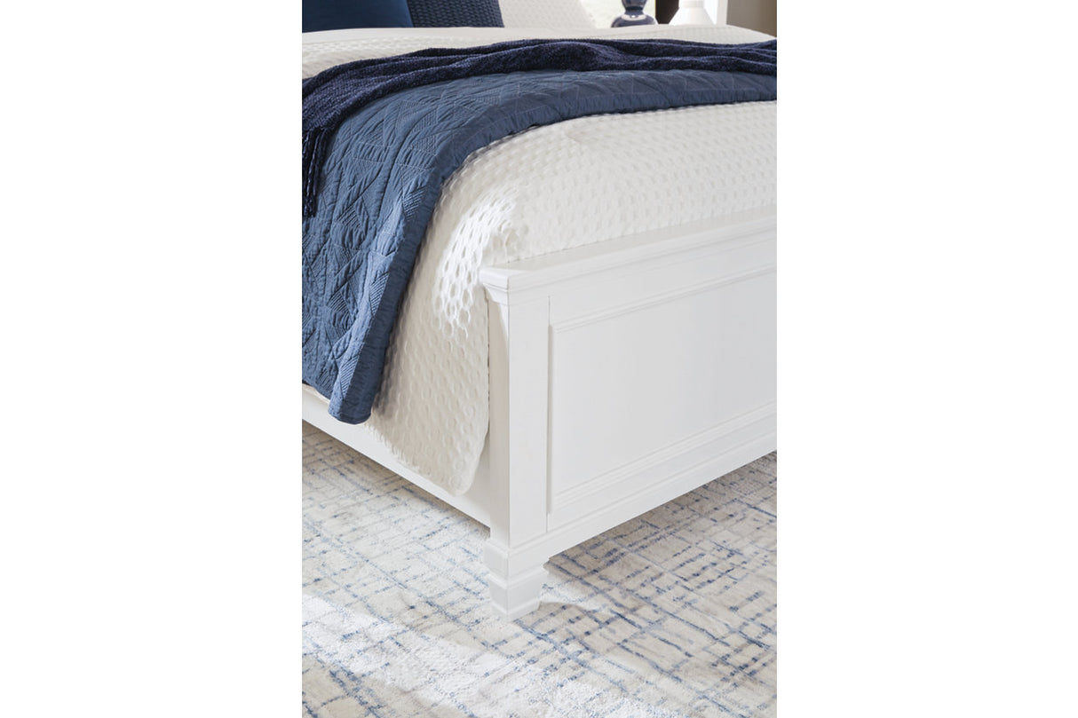 Fortman White King Panel Bed -  Ashley - Luna Furniture