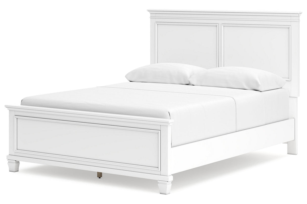 Fortman White Queen Panel Bed -  Ashley - Luna Furniture