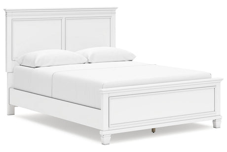 Fortman White Queen Panel Bed from Ashley - Luna Furniture