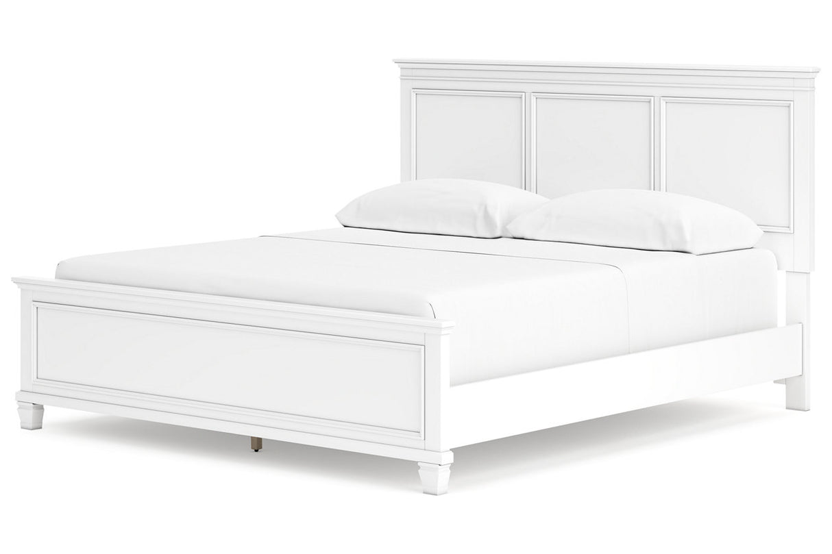 Fortman White California King Panel Bed -  Ashley - Luna Furniture