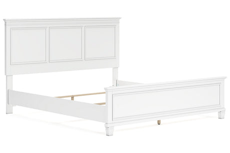 Fortman White California King Panel Bed -  Ashley - Luna Furniture